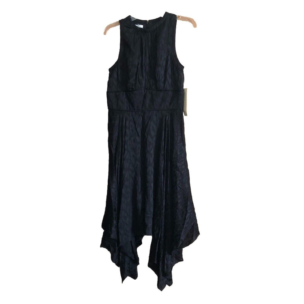 Maggie London Trapeze Black Leopard Print Dress Size 10 NWT